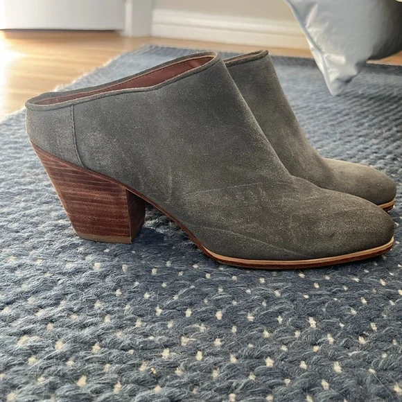 Rachel Comey Grey Suede Heeled Mule - Picture 2 of 5